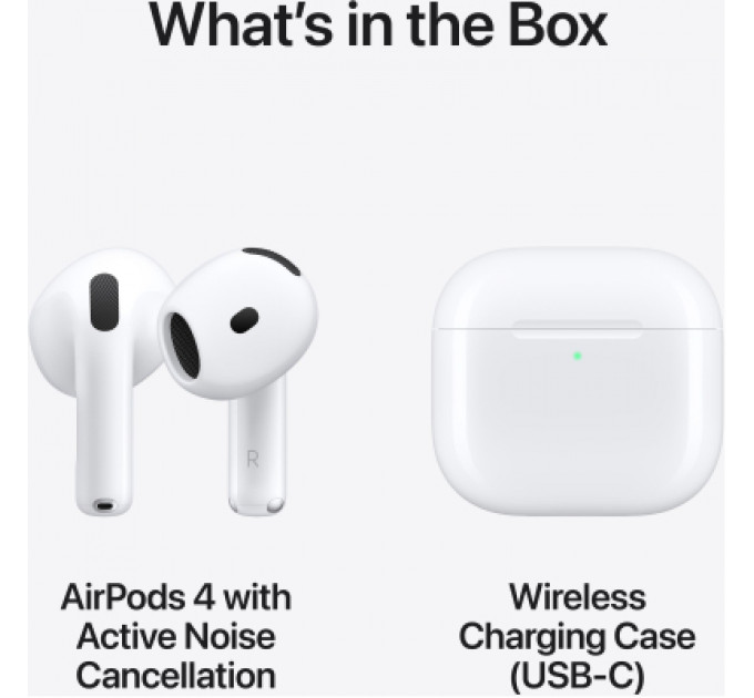 Навушники Apple AirPods 4 with Active Noise Cancellation (MXP93ZE/A)