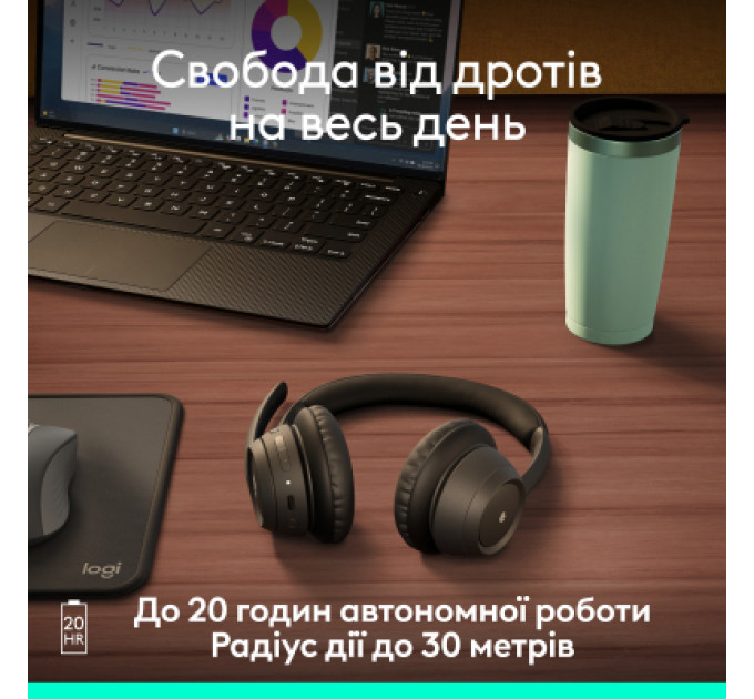 Навушники Logitech Zone 305 for Business Bluetooth Black (981-001458)