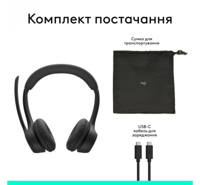 Навушники Logitech Zone 305 for Business Bluetooth Black (981-001458)