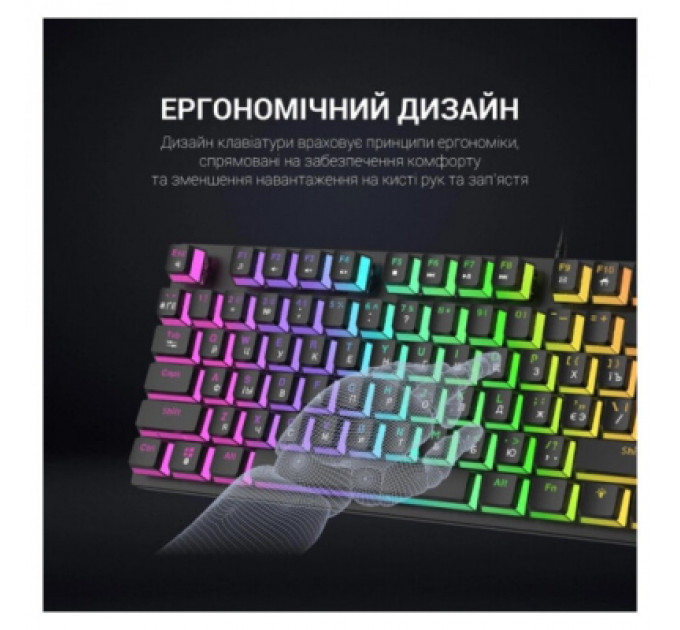 Клавіатура GamePro MK80B RGB Blue Switch USB Black (MK80B)