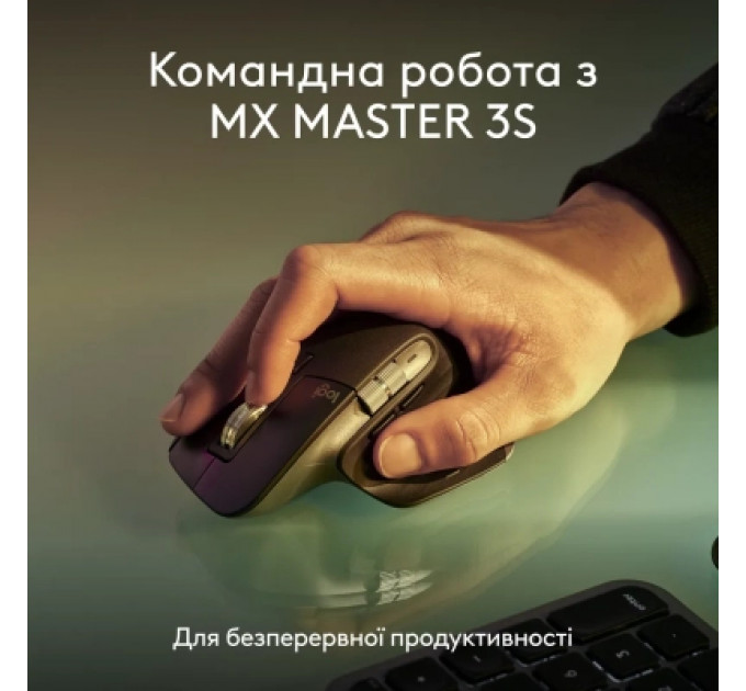 Клавіатура Logitech MX Keys S для MAC Bluetooth/Wireless UA Space Grey (920-011637)