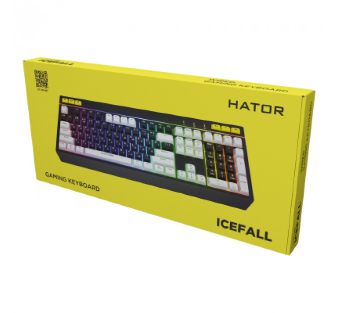 Клавіатура Hator Icefall USB Black/White (HTK400UA)