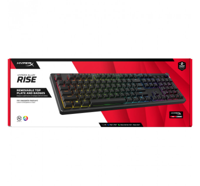 Клавіатура HyperX Alloy Rise PBT HX Red USB UA Black (7G7A3AA)