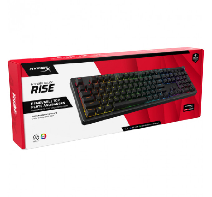 Клавіатура HyperX Alloy Rise PBT HX Red USB UA Black (7G7A3AA)