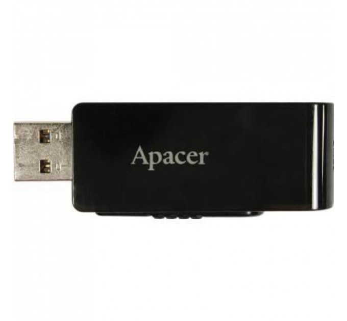 USB флеш накопичувач Apacer 64GB AH350 Black RP USB3.0 (AP64GAH350B-1)