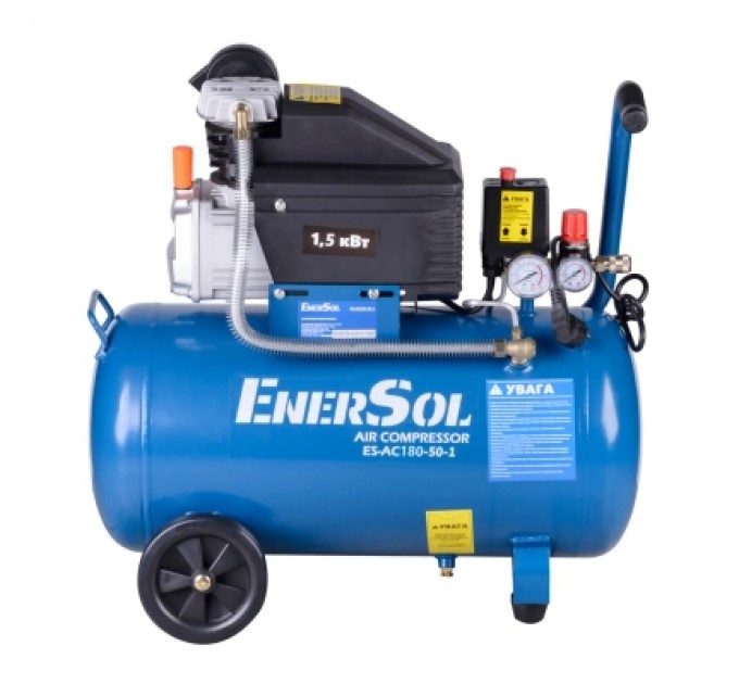 Enersol Компресор Enersol поршневий 180 л/хв, 1.5 кВт, вага 29 кг (ES-AC180-50-1)