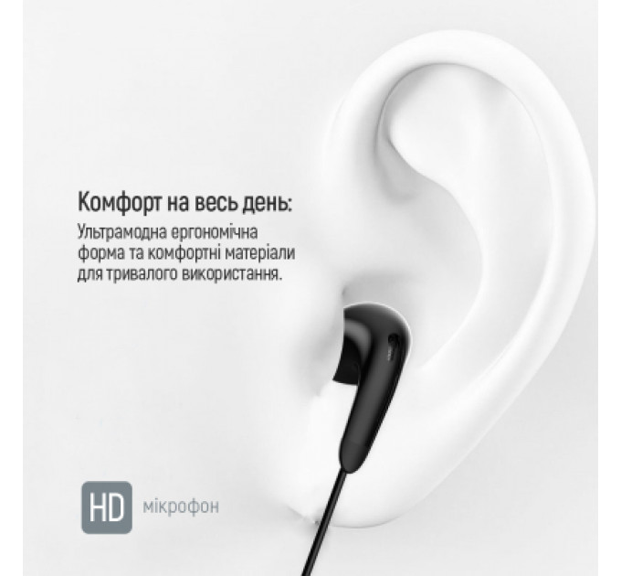 Навушники ColorWay 3.5 mm Wired Earphone Sound Wave Black (CW-WD04BK)