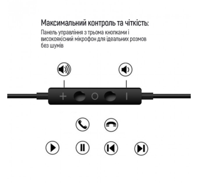 Навушники ColorWay 3.5 mm Wired Earphone Sound Wave Black (CW-WD04BK)