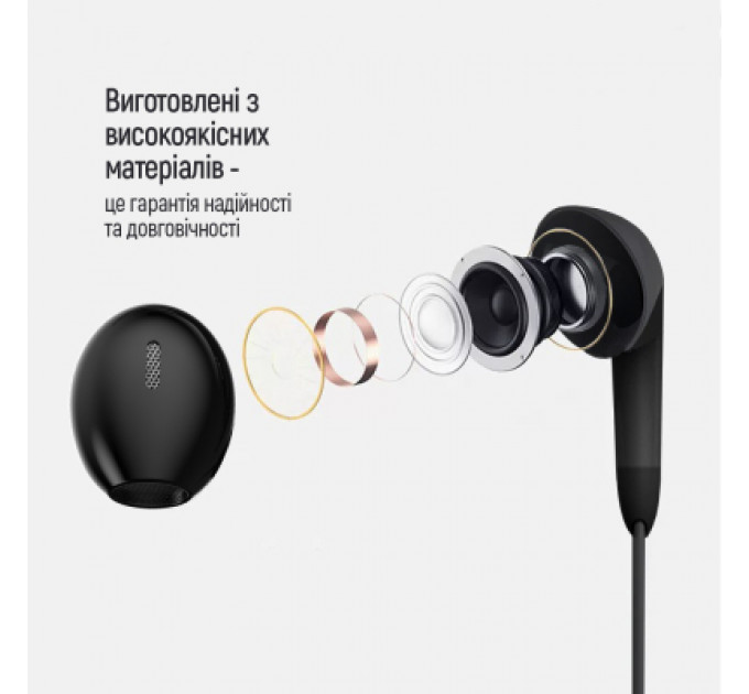 Навушники ColorWay 3.5 mm Wired Earphone Sound Wave Black (CW-WD04BK)