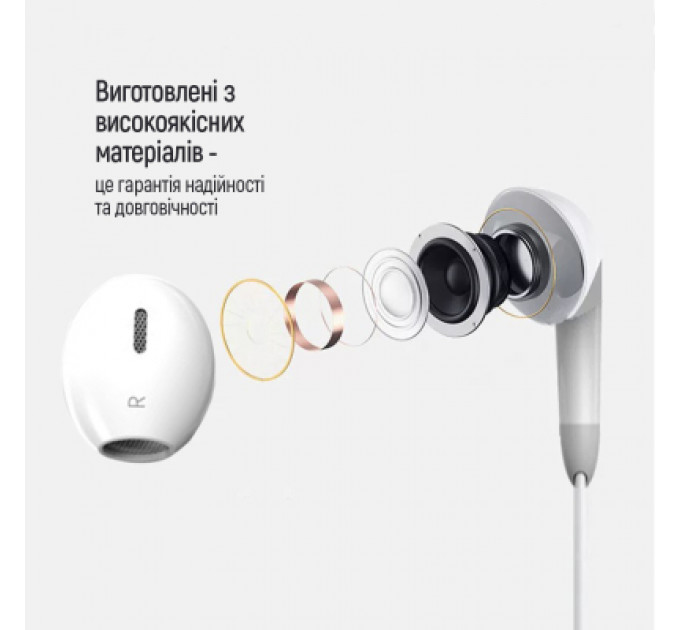 Навушники ColorWay 3.5 mm Wired Earphone Sound Wave White (CW-WD04WT)