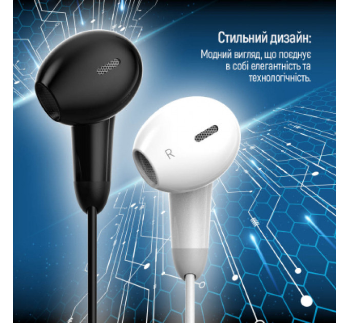 Навушники ColorWay 3.5 mm Wired Earphone Sound Wave White (CW-WD04WT)