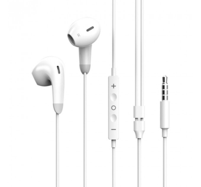 Навушники ColorWay 3.5 mm Wired Earphone Sound Wave White (CW-WD04WT)