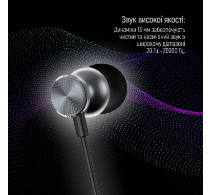 Навушники ColorWay 3.5 mm Wired Earphone UrbanBeat Black (CW-WD03BK)