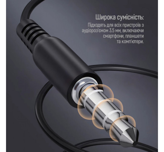 Навушники ColorWay 3.5 mm Wired Earphone UrbanBeat Black (CW-WD03BK)