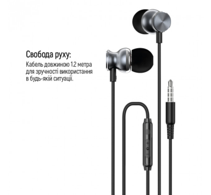 Навушники ColorWay 3.5 mm Wired Earphone UrbanBeat Black (CW-WD03BK)