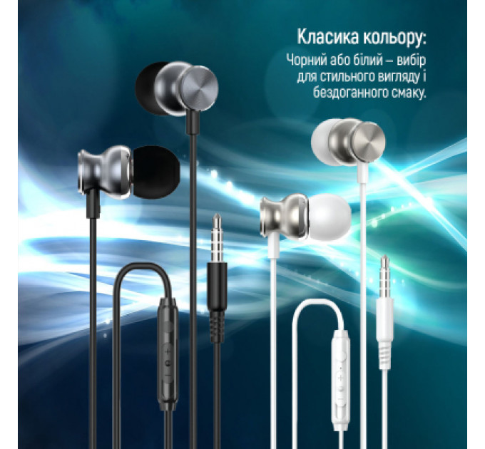 Навушники ColorWay 3.5 mm Wired Earphone UrbanBeat White (CW-WD03WT)
