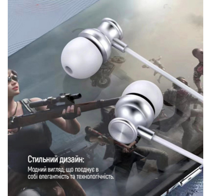 Навушники ColorWay 3.5 mm Wired Earphone UrbanBeat White (CW-WD03WT)