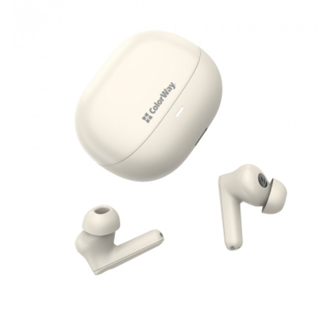 Навушники ColorWay Slim TWS-1 Earbuds Long Life Beige (CW-TWS1BE)