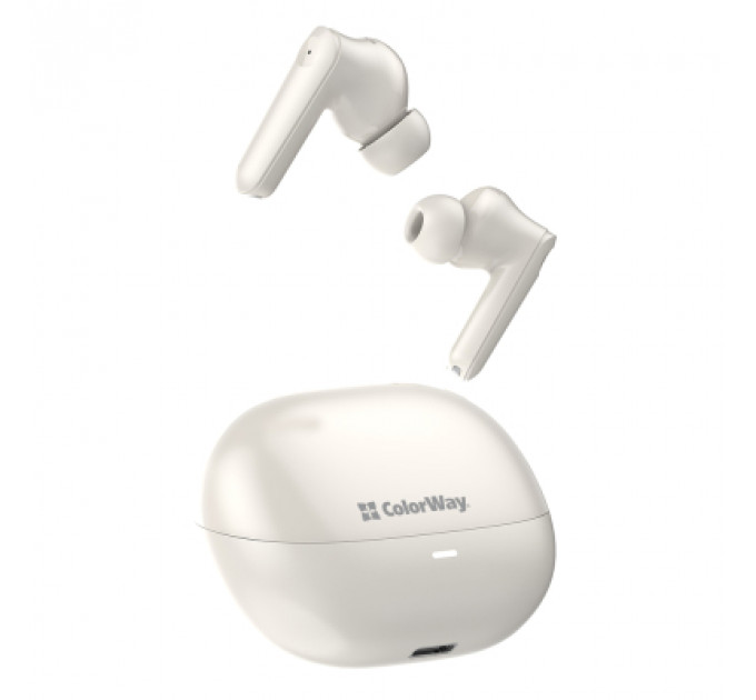Навушники ColorWay Slim TWS-1 Earbuds Long Life Beige (CW-TWS1BE)