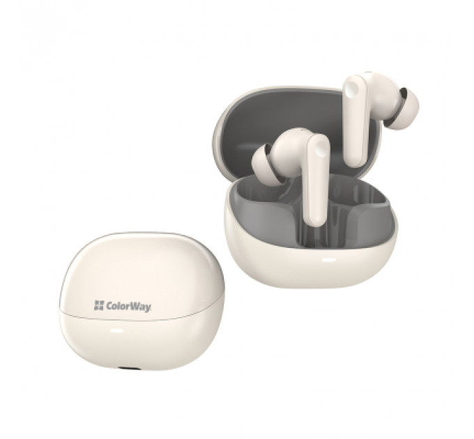 Навушники ColorWay Slim TWS-1 Earbuds Long Life Beige (CW-TWS1BE)