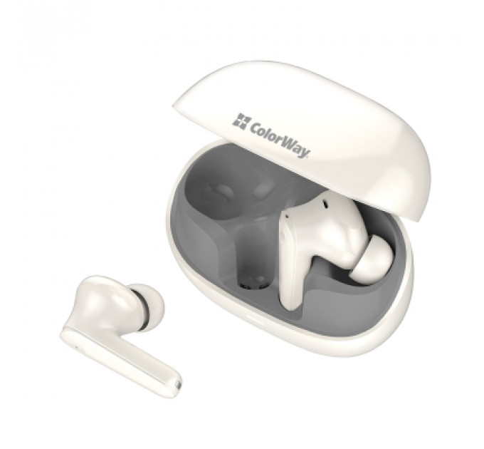 Навушники ColorWay Slim TWS-1 Earbuds Long Life Beige (CW-TWS1BE)
