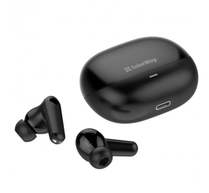 Навушники ColorWay Slim TWS-1 Earbuds Long Life Black (CW-TWS1BK1)