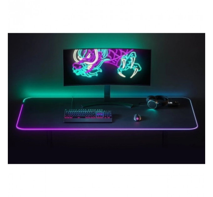 Килимок для мишки SteelSeries QcK Prism Cloth 5XL Etail RGB Black (63524)