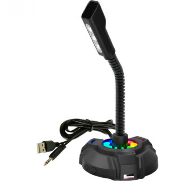 Мікрофон HP DHP-1100C RGB backlit 3.5мм+USB Black (DHP-1100C)