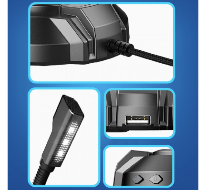 Мікрофон HP DHP-1100C RGB backlit 3.5мм+USB Black (DHP-1100C)