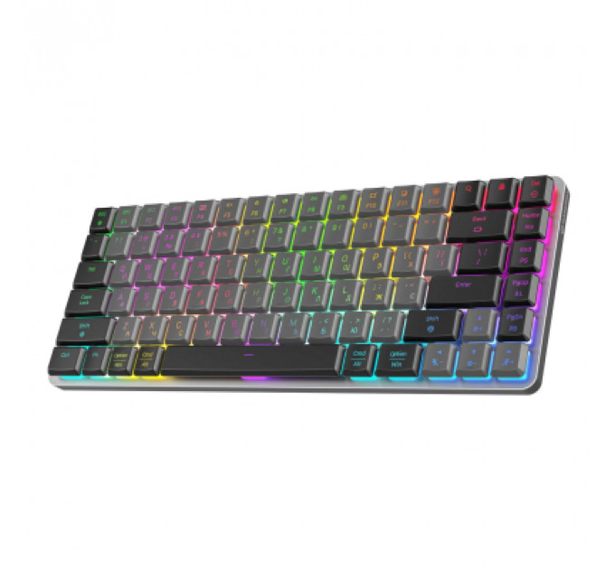 Клавіатура GamePro MK230R Red Swich Low Profile RGB Wireless/Bluetooth/USB Dark Gray (MK230R)