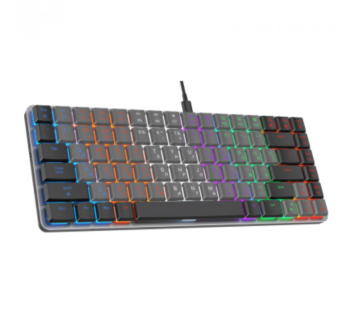 Клавіатура GamePro MK140R Red Swich Low Profile USB Dark Gray (MK140R)