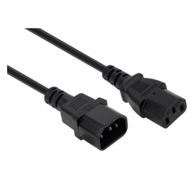Кабель живлення C13 to C14 3.0m 1mm2 Vinga (VCPP1C13143BK)