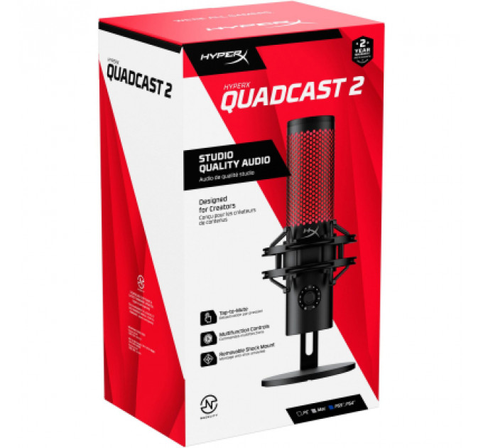 Мікрофон HyperX QuadCast 2 Black (872V1AA)