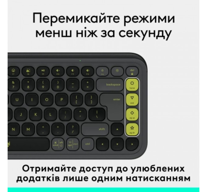 Клавіатура Logitech POP Icon Keys Bluetooth UA Graphite (920-013157)