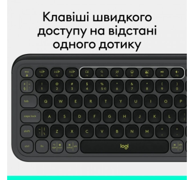 Клавіатура Logitech POP Icon Keys Bluetooth UA Graphite (920-013157)