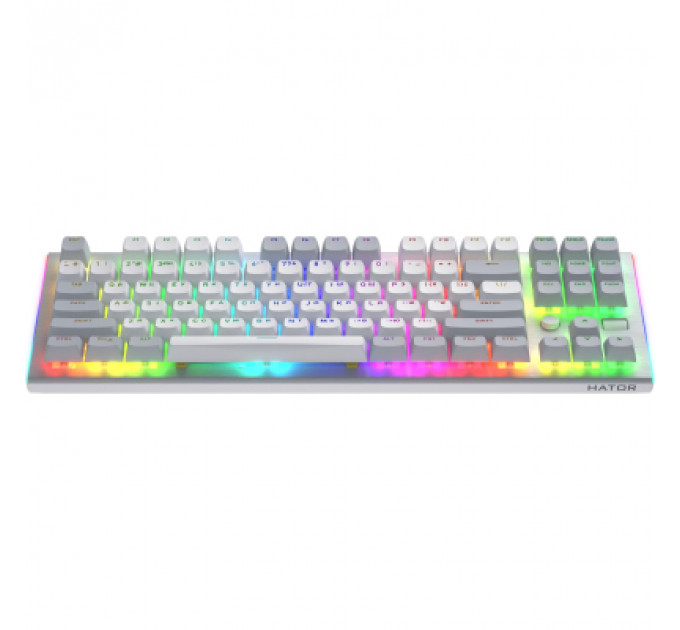 Клавіатура Hator Gravity TKL Orange USB White (HTK561UA)