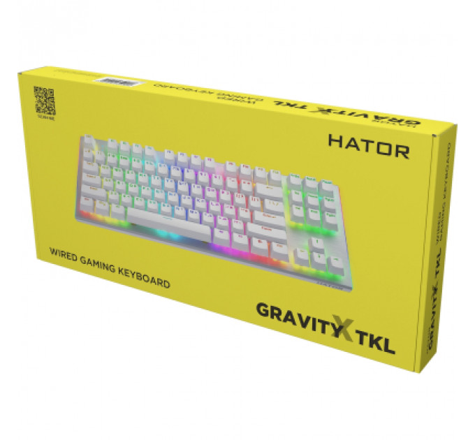 Клавіатура Hator Gravity X TKL Orange USB White (HTK551UA)