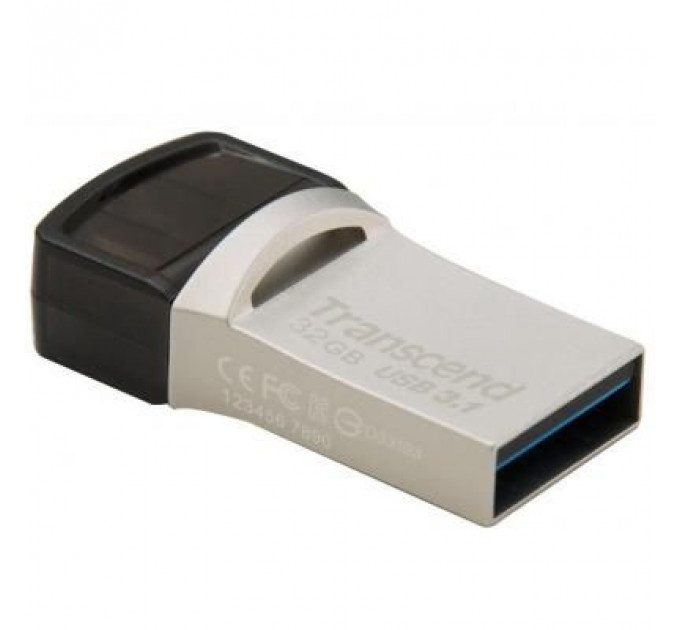 USB флеш накопичувач Transcend 32GB JetFlash 890S Silver USB 3.1 (TS32GJF890S)
