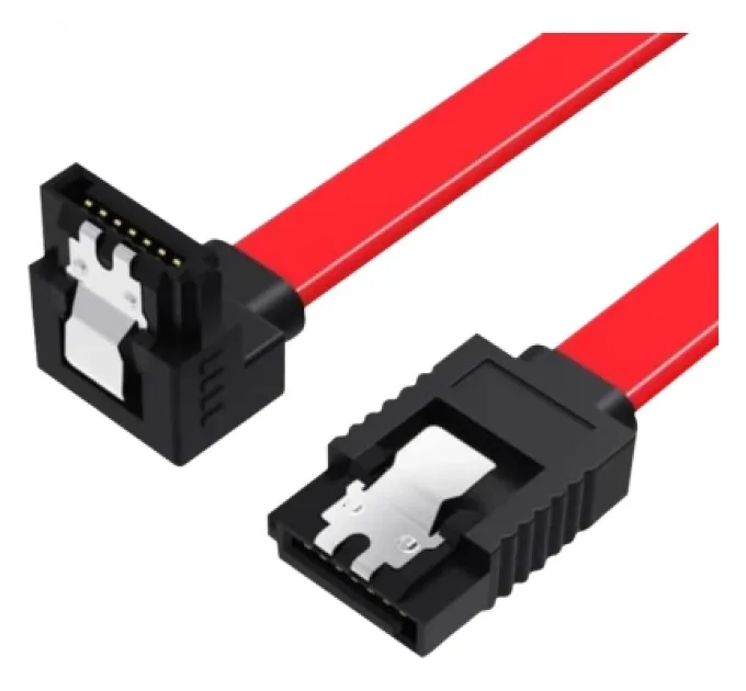 Кабель для передачі даних SATA 3.0 7pin F/F 0.5m L Red Vention (KDDRD)