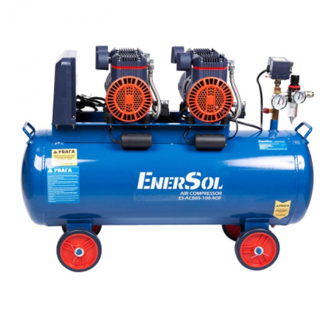 Enersol Компресор Enersol безолійний, 885 л/хв, 3.36 кВт, 46.5 кг (ES-AC885-100-4OF)