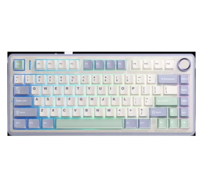 Клавіатура Aula F75 Gasket Greywood V3 switch Hot-Swap PBT Wireless/Bluetooth/USB White (6948391208640)
