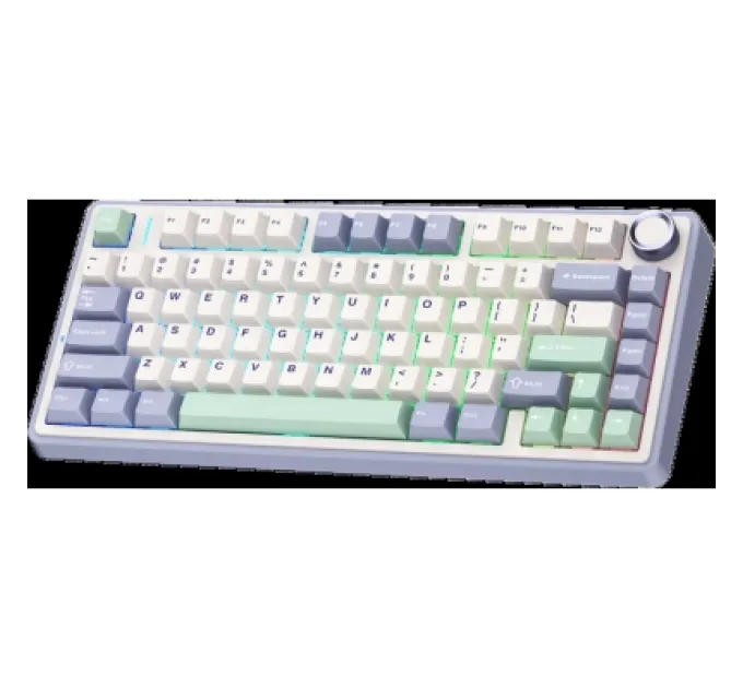 Клавіатура Aula F75 Gasket Greywood V3 switch Hot-Swap PBT Wireless/Bluetooth/USB White (6948391208640)
