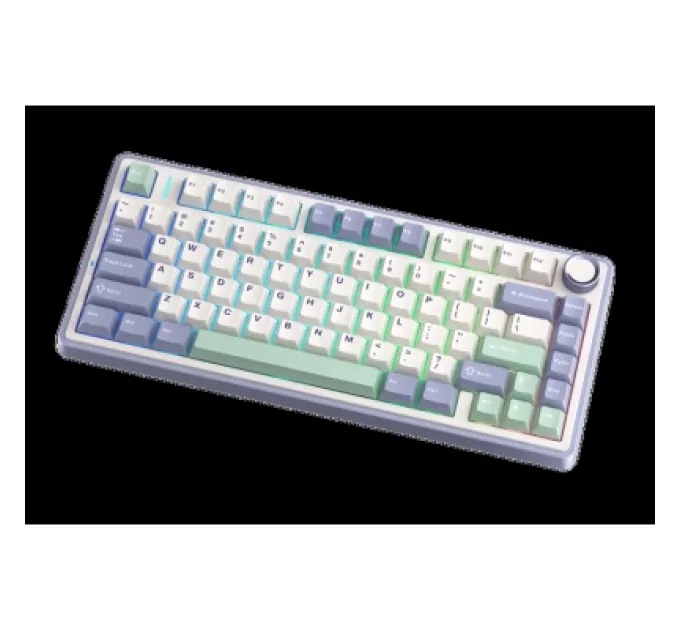 Клавіатура Aula F75 Gasket Greywood V3 switch Hot-Swap PBT Wireless/Bluetooth/USB White (6948391208640)