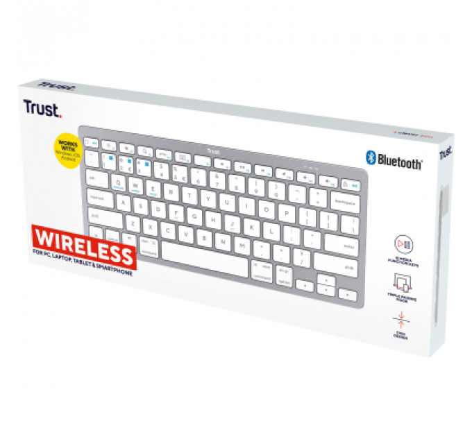 Клавіатура Trust Basics Bluetooth UA White (25486)