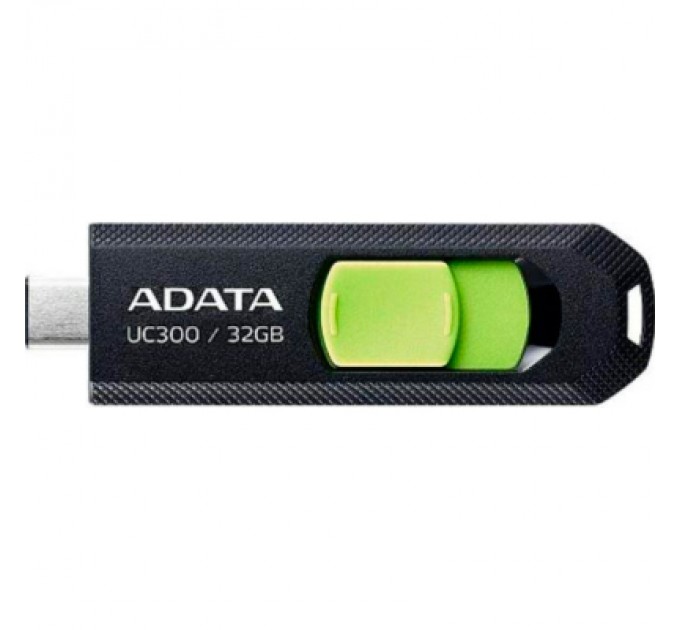 USB флеш накопичувач ADATA 32GB UC300 Black/Green Type-C USB 3.2 (ACHO-UC300-32G-RBK/GN)