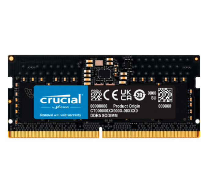 Micron Модуль пам'яті для ноутбука SoDIMM DDR5 16GB 4800 MHz Micron (CT32G48C40S5T)