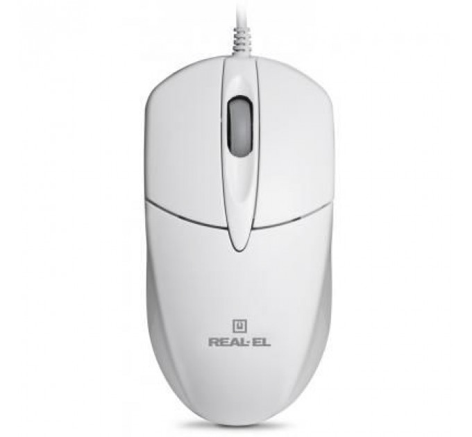 Мишка REAL-EL RM-211, USB, white