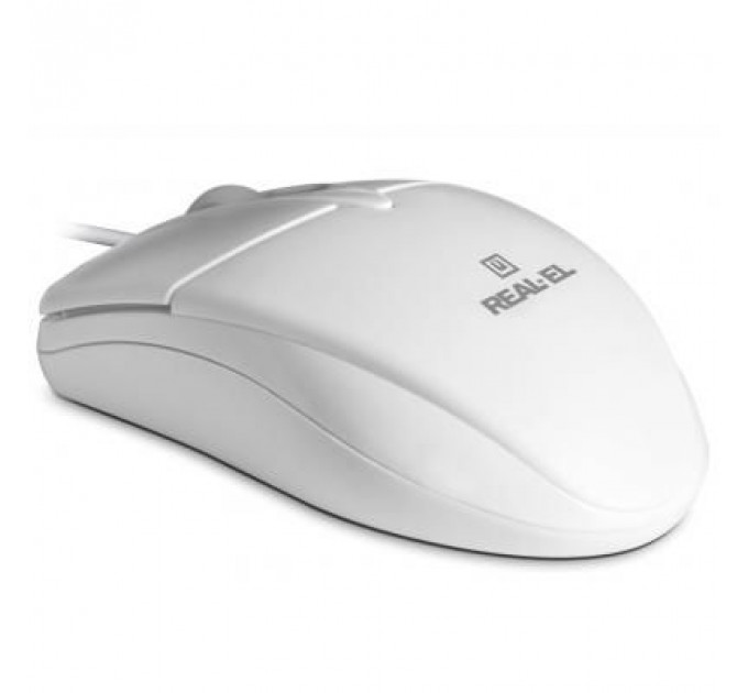 Мишка REAL-EL RM-211, USB, white