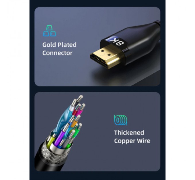 Кабель мультимедійний HDMI to HDMI 3.0m v2.1 Cabletime (CA914562)