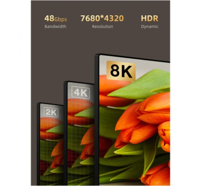Кабель мультимедійний HDMI to HDMI 100.0m v2.1 AOC Cabletime (CA914555)